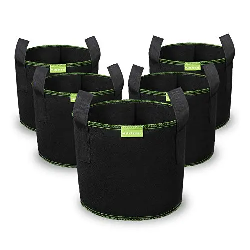 Mactoou Pflanzsack 12L - 5 Stück, ideal für Kartoffeln, Tomaten und Erdbeeren