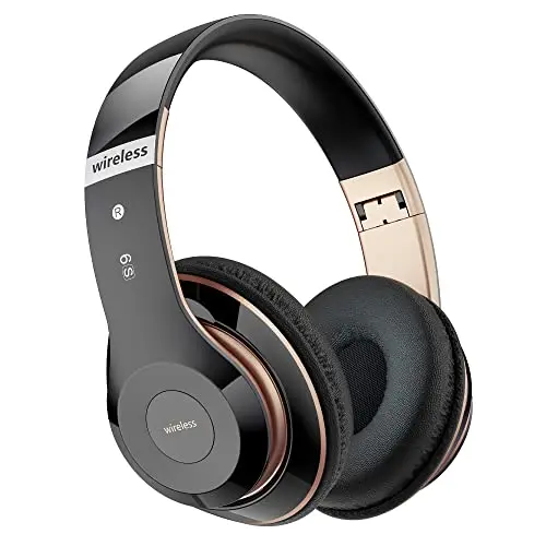 Lankey Bluetooth Over-Ear Kopfhörer, Kabellos mit 65 Std Akku, HD-Mikrofon & 6 EQ Modi für Reisen und Studium