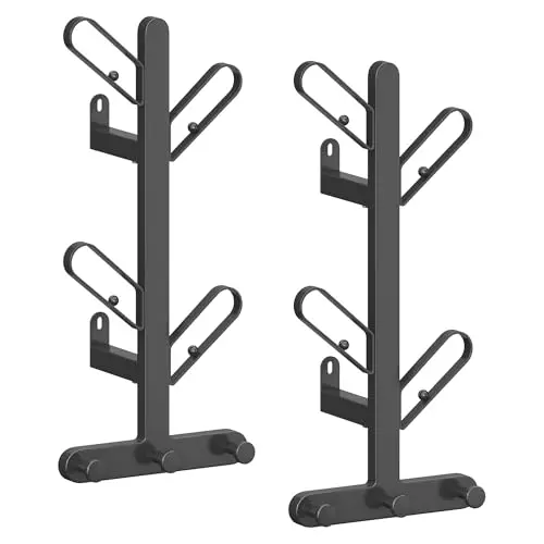 SONGMICS Wandgarderobe 2er Set in Baum-Form mit 7 Haken, tintenschwarz