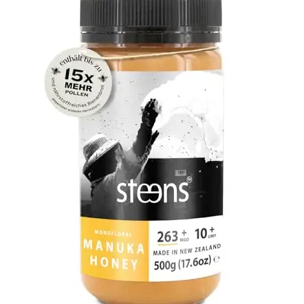 Steens Manuka Honey MGO 263+ - 500 g 100% reiner, zertifizierter Manuka Honig aus Neuseeland