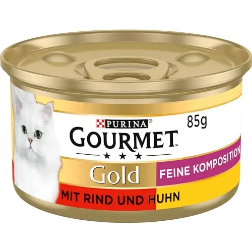 PURINA GOURMET Gold Katzenfutter, Rind & Huhn, 12er Pack (12 x 85g)