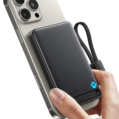 INIU 45W Qi Powerbank 10000mAh - Ultradünn, Wireless Schnellaufladung für iPhone 16/15/14 Pro Max