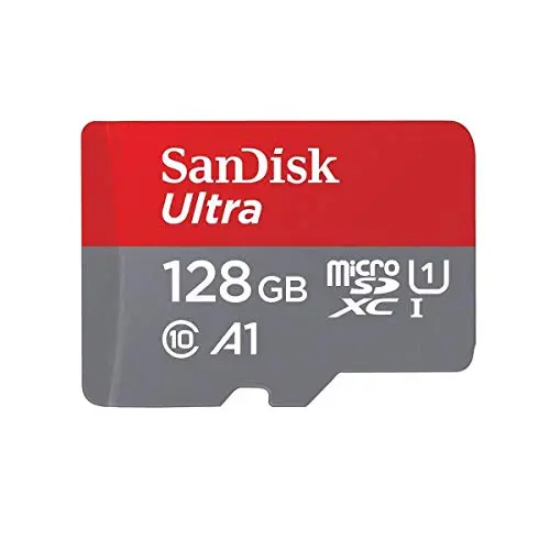 SanDisk Ultra 128GB microSDXC Speicherkarte mit SD-Adapter, bis zu 100 MB/s, A1 App-Leistung