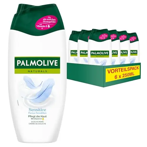 Palmolive Duschgel Naturals Sensitive 6 x 250 ml - Cremedusche