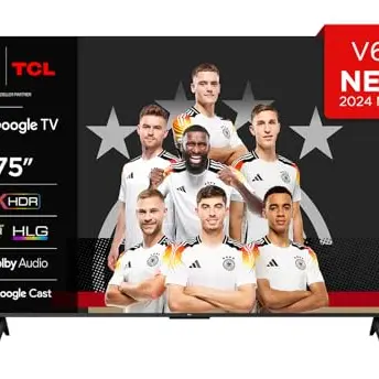 TCL 75V6B 75 Zoll 4K Ultra HD Smart TV mit Google TV und Dolby Audio