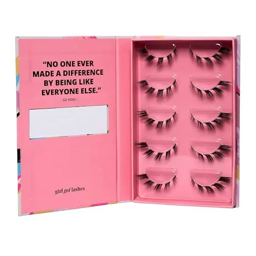 GirlGotLashes So Foxy - Handgemachte Wimpern für Zuhause - 5 Paare - Vegan