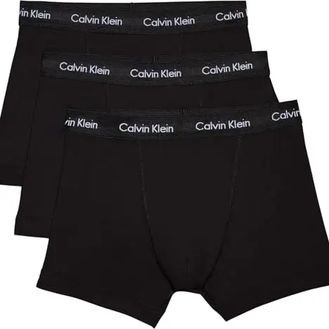 Calvin Klein Herren 3er Pack Boxershorts, Schwarz, Größe L