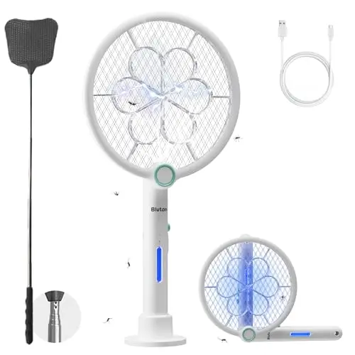 Blutan B Buzzzap X3 Elektrische Fliegenklatsche mit UV-Licht, 2in1 Moskitoschutz, 4000V, chemiefrei, USB-C