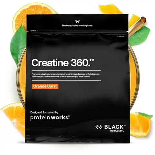 Protein Works Creatine 360 – Kreatin-Monohydrat, 62 Portionen, Orange Burst, 250g