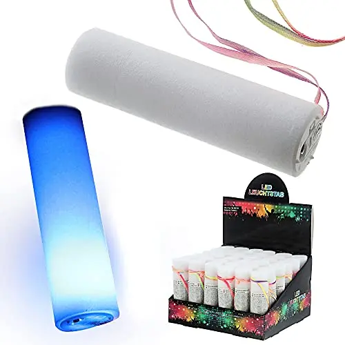 Cepewa LED Leuchtstab 36er Set - 15x4cm Farbwechsel Glowsticks, batteriebetrieben