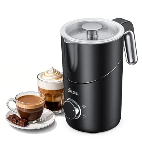Elektrischer Milchaufschäumer 8-in-1, 400ml, für heiße & kalte Schäume, spülmaschinengeeignet, abnehmbar, ideal für Sojamilch