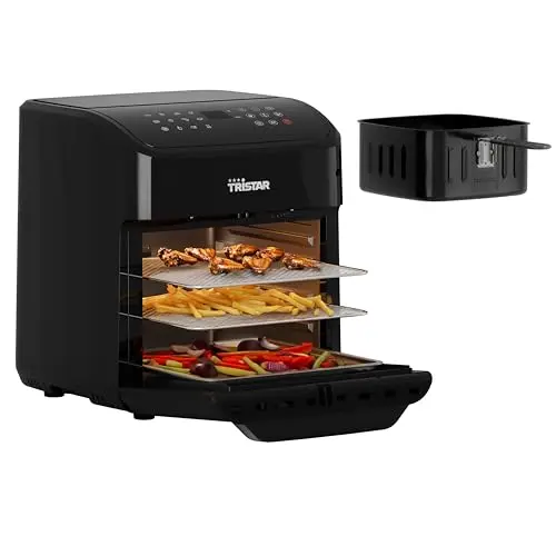 Tristar Mini Backofen & Heißluftfritteuse, 2-in-1, 12 L, 12 Programme, 1800 W