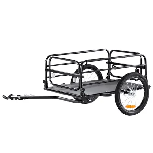 VEVOR Faltbarer Fahrradanhänger 72 kg Tragkraft mit Schnellverschluss und Universalkupplung für 55-71 cm Fahrräder