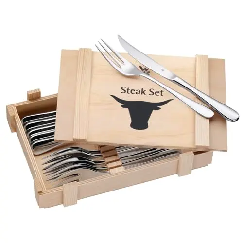 WMF Steakbesteck 12-teilig für 6 Personen in Holzkiste