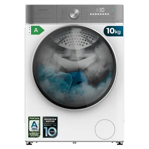 Cecotec Waschmaschine Bolero DressCode 10800, 1400 U/min, 16 Programme, Energieeffizienz Klasse A, Dampf & Intelligente Wäsche