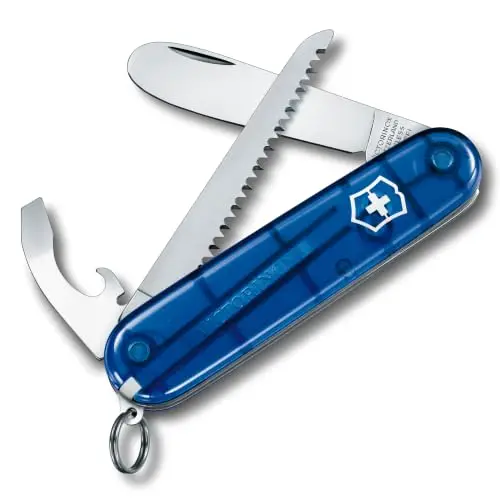 Victorinox My First Taschenmesser Kinder, 9 Funktionen, Multitool, Blau