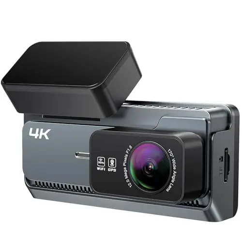 4K+2K Dashcam Auto mit WLAN, GPS, Nachtsicht, G-Sensor & Parküberwachung, 3,39