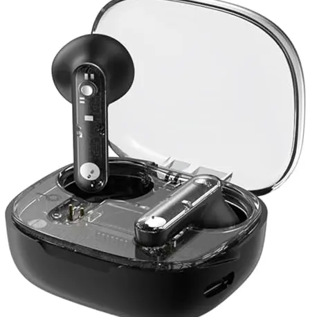 Kabellos Bluetooth 5.3 In-Ear Kopfhörer mit 4 Mikrofonen, 50h Spielzeit, USB-C Ladecase (Schwarz)