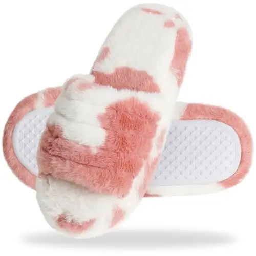 Tofern Damen Memory Foam Hausschuhe – Flauschige Pantoffeln mit Anti-Rutsch Sohle, Modische Geschenkidee