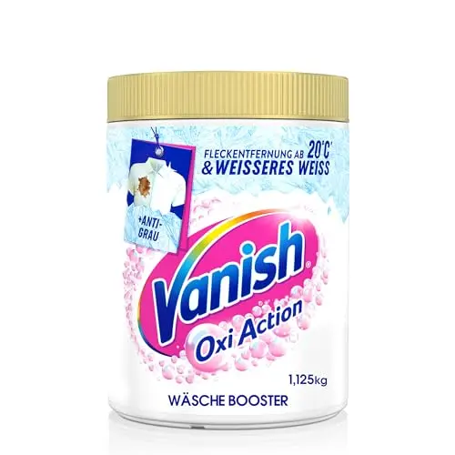 Vanish Oxi Action Powerweiss Pulver – 1,125 kg – Fleckenentferner für weiße Wäsche
