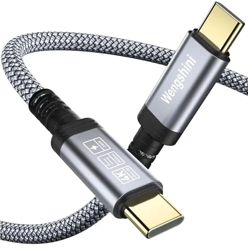 Wengshini 2M USB C auf USB C Kabel - 240W, 20Gbps für Laptop, Handy, Tablet und Monitor