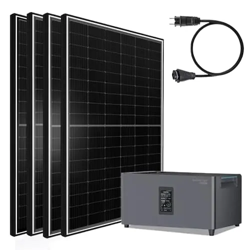 Balkonkraftwerk 2600W mit 2,56kWh Speicher und 4x500W Solarmodulen für Haus und Balkon