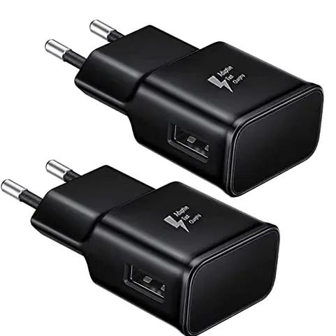 2er Pack USB Schnellladegerät Stecker für Samsung Galaxy S-Serie und Note-Serie