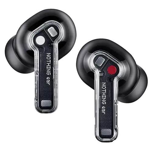 Nothing Ear kabellose Bluetooth-Kopfhörer mit aktiver Geräuschunterdrückung, langer Akku, Schwarz