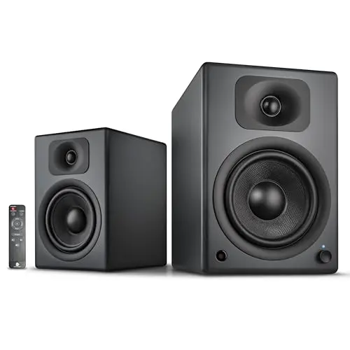 wavemaster TWO PRO stone gray – Regallautsprecher-System mit Bluetooth-Streaming und Fernbedienung, dunkelgrau