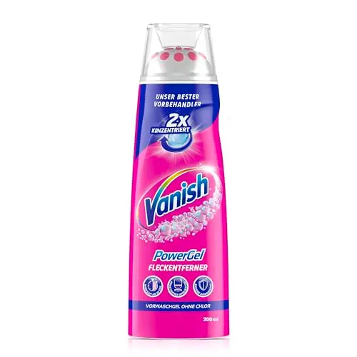 Vanish Fleckenentferner PowerGel 200 ml – Gel zur Fleckentfernung für bunte und weiße Wäsche