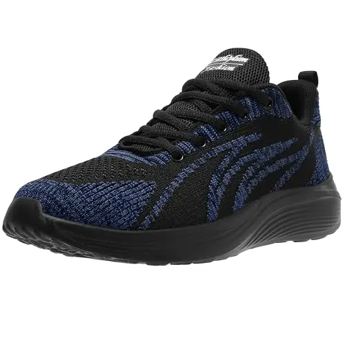 Littleplum Herren Sneaker und Damen Laufschuhe in 10 Farben, Größen 36-46, Blau Schwarz, Größe 37 EU