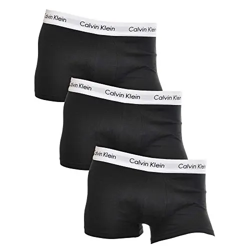 Calvin Klein Herren Boxershorts, hochwertige Baumwoll-Unterhosen mit Stretch, 3er Pack, Schwarz, Größe L