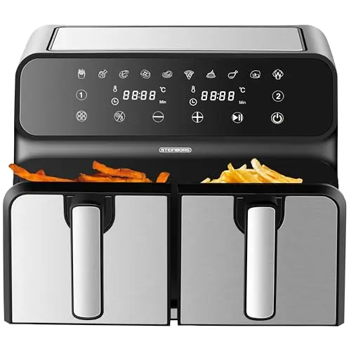 Heißluftfritteuse 4 in 1 Mini Backofen | Fritteuse ohne Öl | Air Fryer | Heißluftofen