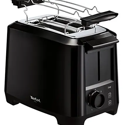 Tefal Uno TT1408 Toaster, 7 Bräunungsstufen, 800 Watt, schwarz