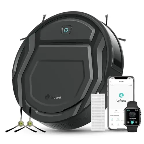 LEFANT WLAN Saugroboter M210P – Superschlank, leise, selbstaufladend, kompatibel mit Alexa, ideal für Haushaltsreinigung