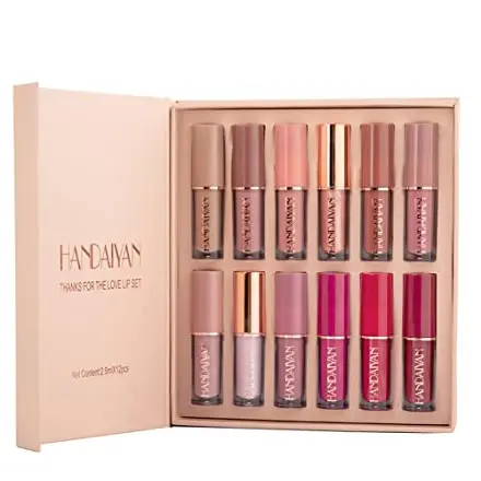 Mattes Lippenstift-Set in 12 Farben – Velvet Nude, Rose & Pink (Set A)