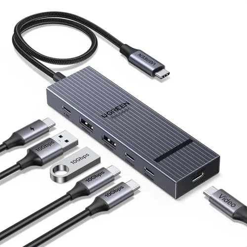 UGREEN Revodok Pro USB-C Hub, 4K Video Station mit 10Gbps USB 3.2, PD 100W, kompatibel mit MacBook und tragbaren Monitoren