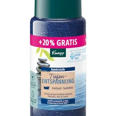 Kneipp Badekristalle für Tiefenentspannung, 720g - mit ätherischem Patchouliöl und Sandelholzextrakt, limitierte Edition