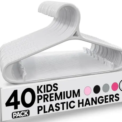Utopia Home Kinderkleiderbügel, 40er Pack, rutschfest, drehbarer Haken, leicht und langlebig für Babykleidung