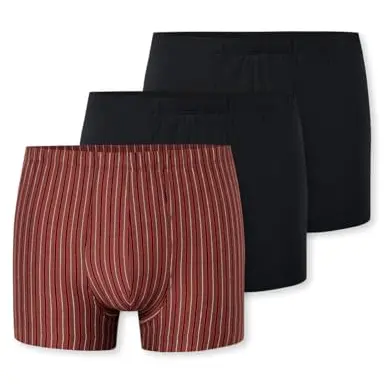 Schiesser Herren 3er Pack Bio Baumwolle Unterwäsche Shorts mit weichem Bund