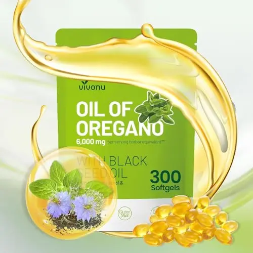 VivoNu Oregano Öl Kapseln - 300 Weichkapseln, 100% natürlich, gentechnikfrei