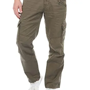 Timezone Herren Cargohose BenitoTZ, Loose Fit, Khaki, Größe 29W / 32L