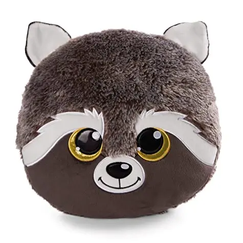 NICI GLUBSCHIS Kissen Waschbär Clooney 33 cm – Weiches Kuschelkissen, Dekokissen für Kinder & Erwachsene, tolle Geschenkidee
