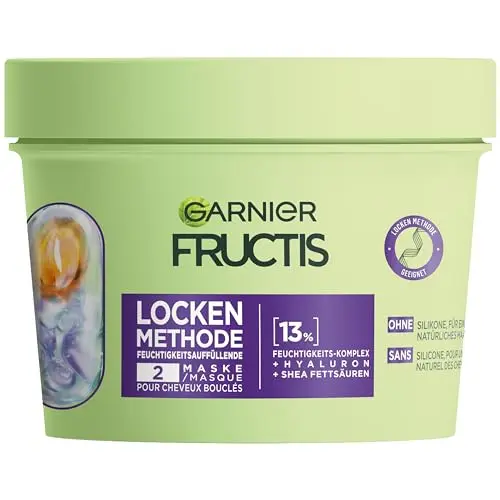 Garnier Feuchtigkeitsauffüllende Haarmaske für Locken, Repariert & revitalisiert, Vegan, 370 ml