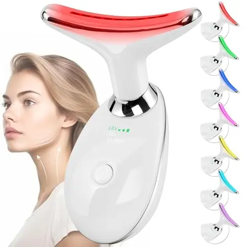 Gesichtsmassagegerät für Faltenreduzierung – 3 Modi, V Shape Beauty Gerät für Hautstraffung und Lifting (weiß)