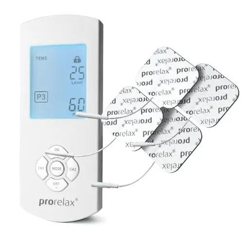 prorelax TENS/EMS Duo Comfort | Elektrostimulationsgerät für Schmerztherapie und Muskelaufbau | Großes, beleuchtetes Display