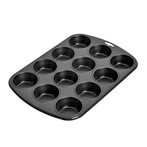 Kaiser Inspiration Muffinform für 12 Muffins, antihaftbeschichtet, 38 x 27 cm, schwarz