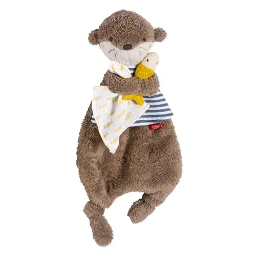 Fehn Schmusetuch Otter – Kuscheltier und Einschlafhilfe für Babys ab 0 Monaten