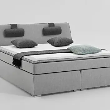 Atlantic Home Collection REX Boxspringbett, Hellgrau, 180 x 200 cm