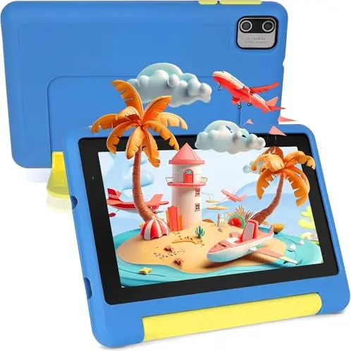 Ainmel Kinder Tablet 7 Zoll, Android 13, 8GB RAM, 64GB ROM, erweiterbar, Wi-Fi, Bluetooth, Blau